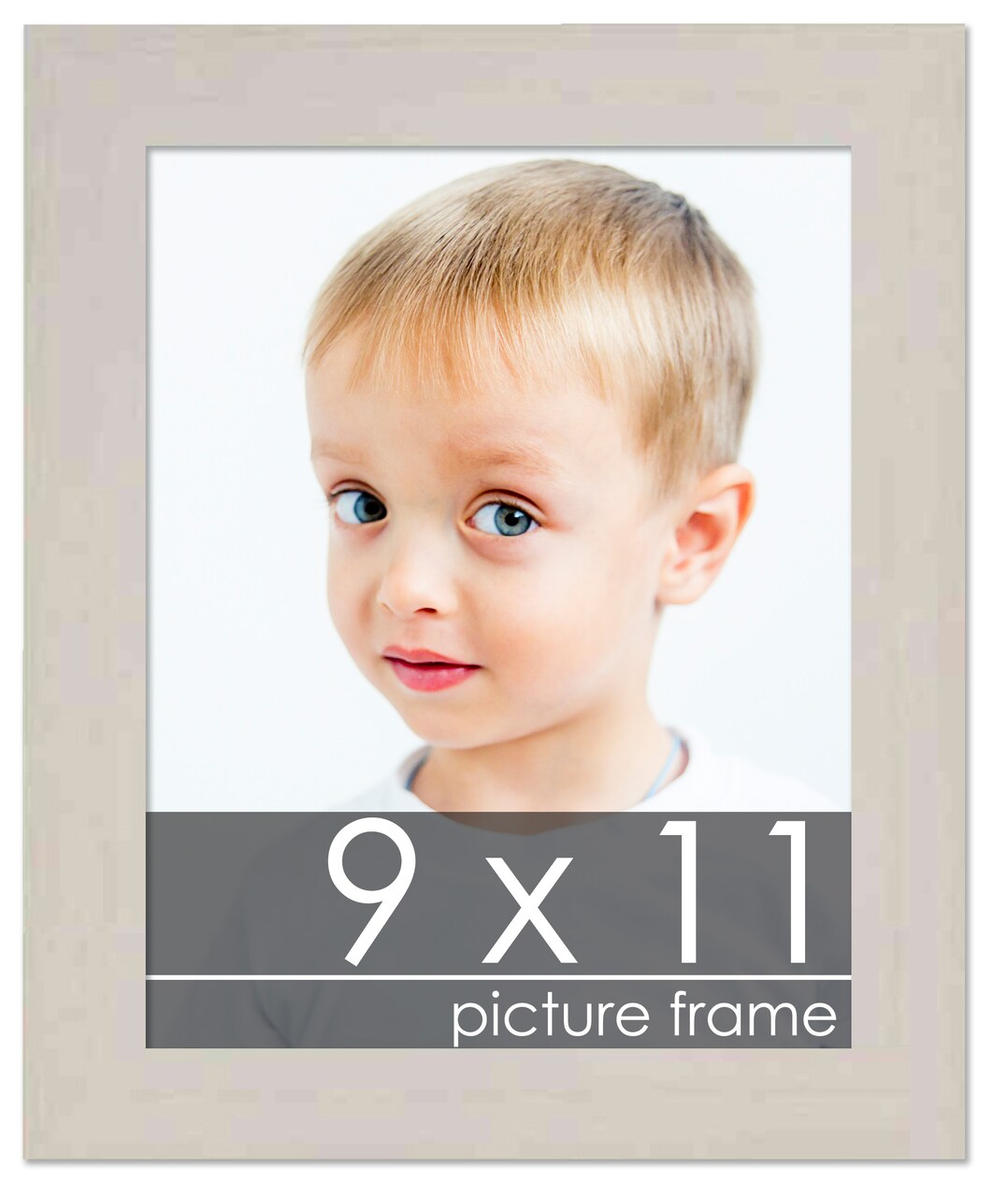 Photo Size Modernist White Picture Frame - UV Acrylic, Foam Board Backing, Hanging Hardware